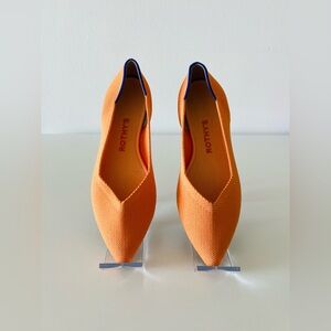 Rothy's Vibrant Orange Pointed Flats size 6 w